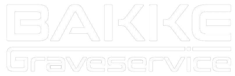 Bakke Graveservice AS logo hvit